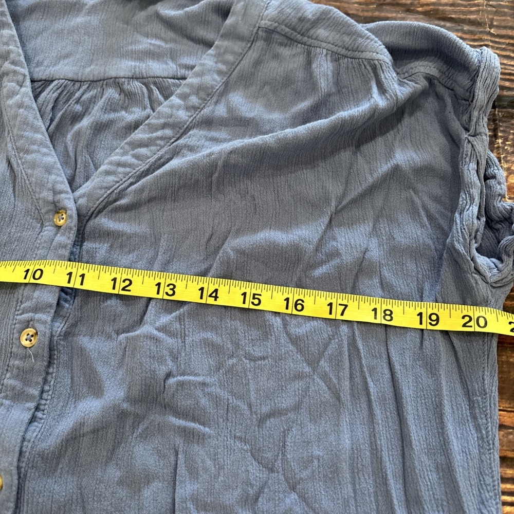 ORVIS Women's Gauzy Button Front Textured Relaxed Fit Top Size M - Picture 7 of 10